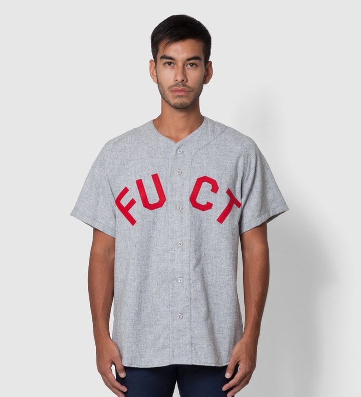 FUCT x Ebbets Grey Field Flannel Jersey Shirt Placeholder Image