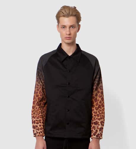 Facetasm - Black x Yellow Leopard Coach Jacket | HBX - Globally 
