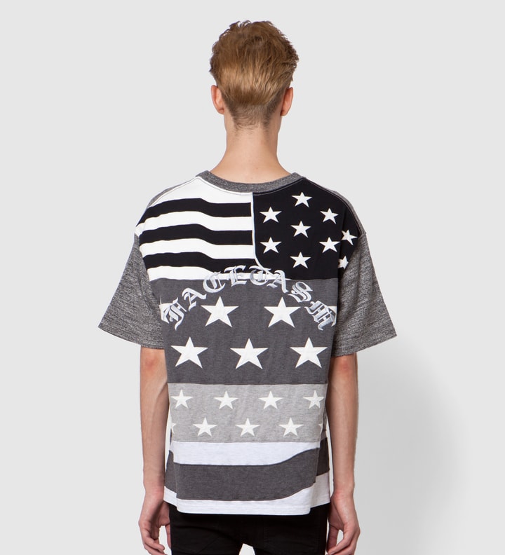 Charcoal x Monochrome Stars And Stripes Big T-Shirt Placeholder Image