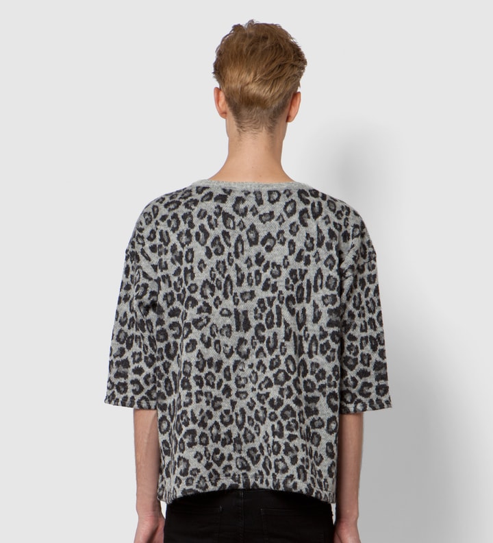 Grey Leopard Big Knit T-Shirt Placeholder Image