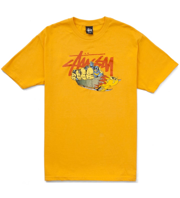 Pierre Bolide x Stussy Mustard Yellow Bobsled T-Shirt Placeholder Image