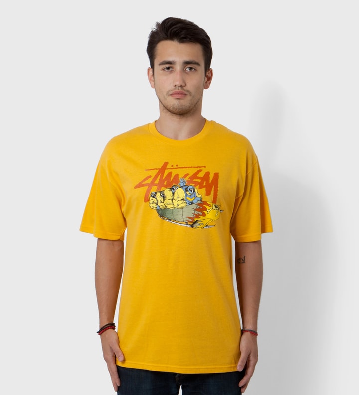 Pierre Bolide x Stussy Mustard Yellow Bobsled T-Shirt Placeholder Image