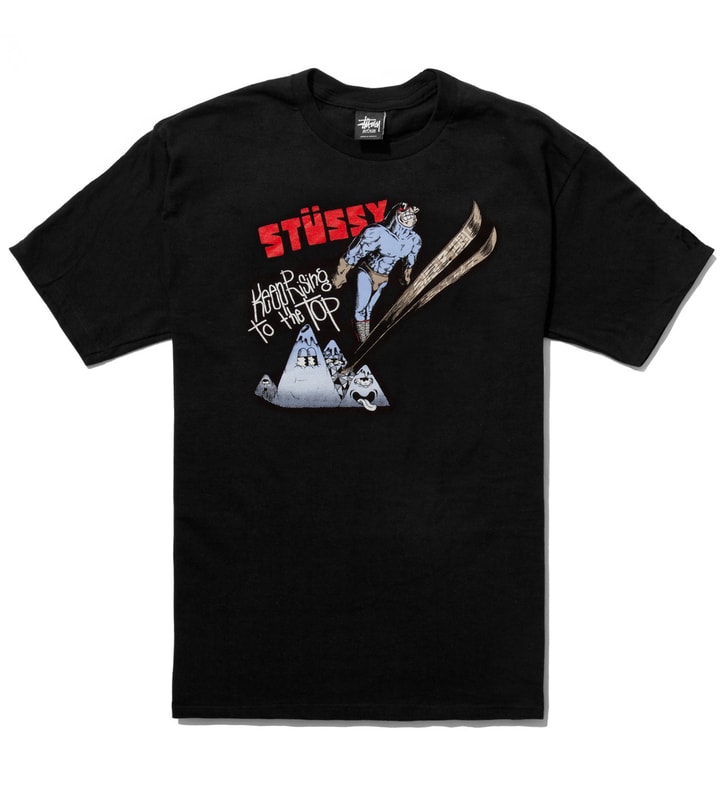 Pierre Bolide x Stussy Black Ski Jump T-Shirt  Placeholder Image