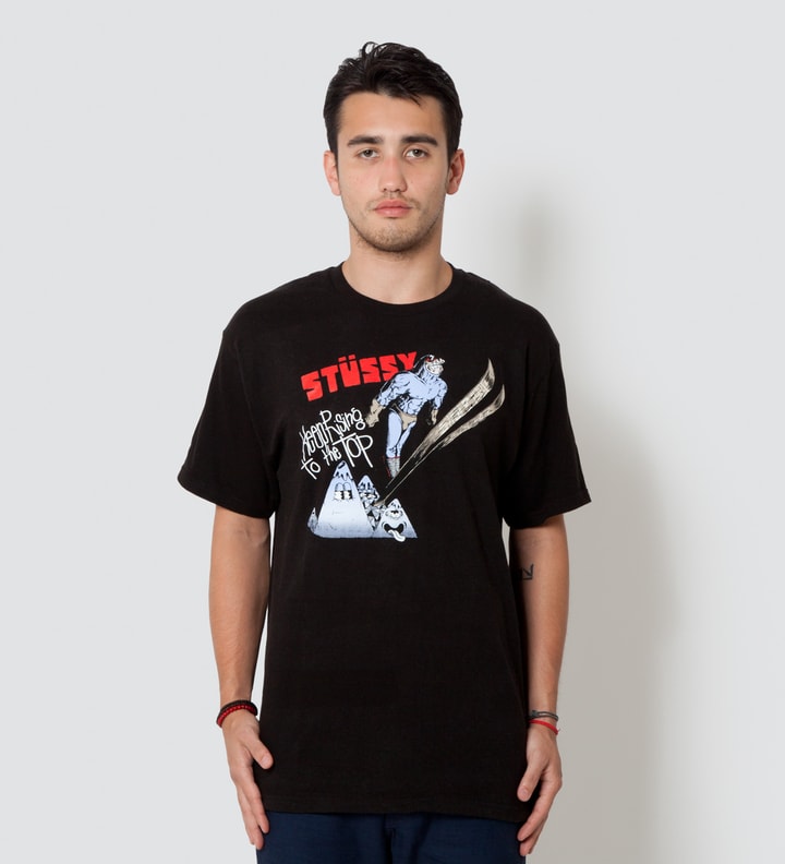 Pierre Bolide x Stussy Black Ski Jump T-Shirt  Placeholder Image