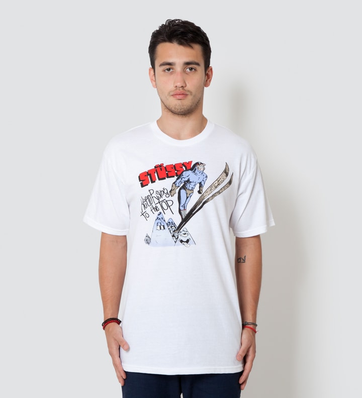 Pierre Bolide x Stussy White Ski Jump T-Shirt  Placeholder Image