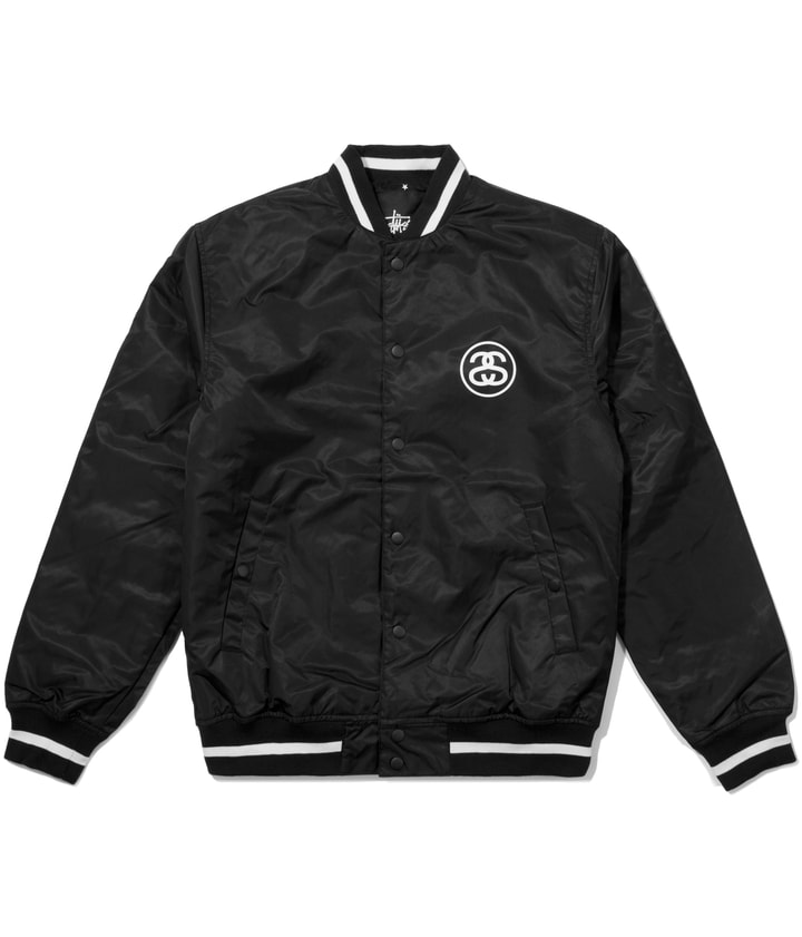 Black Varsity Coach Jacket  Placeholder Image