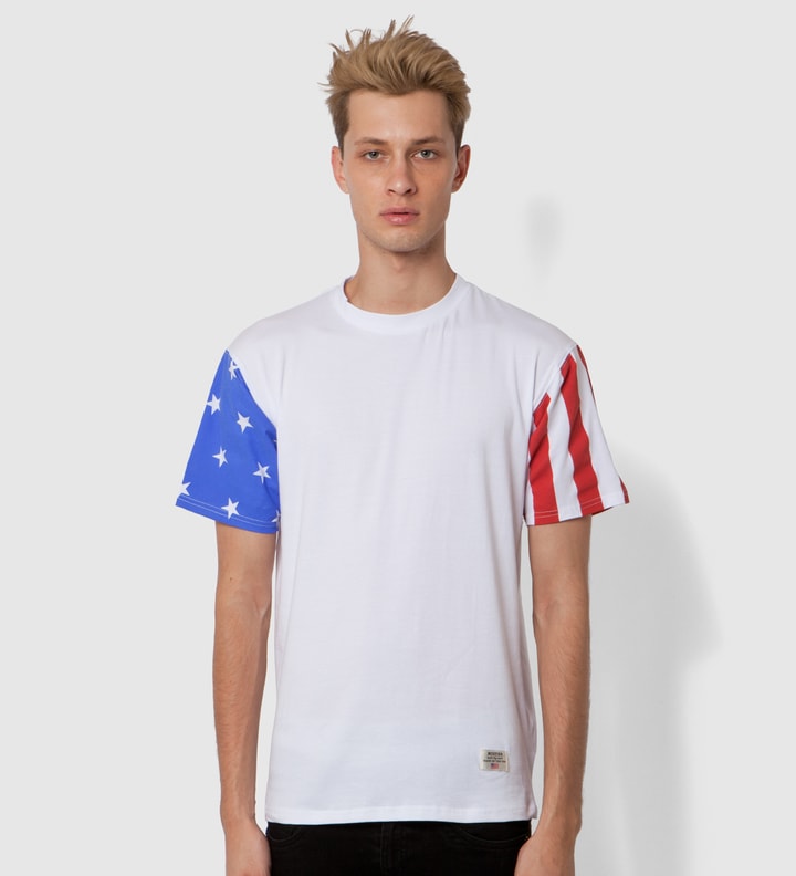 White/USA Print Mr. USA Summer Blend T-Shirt  Placeholder Image