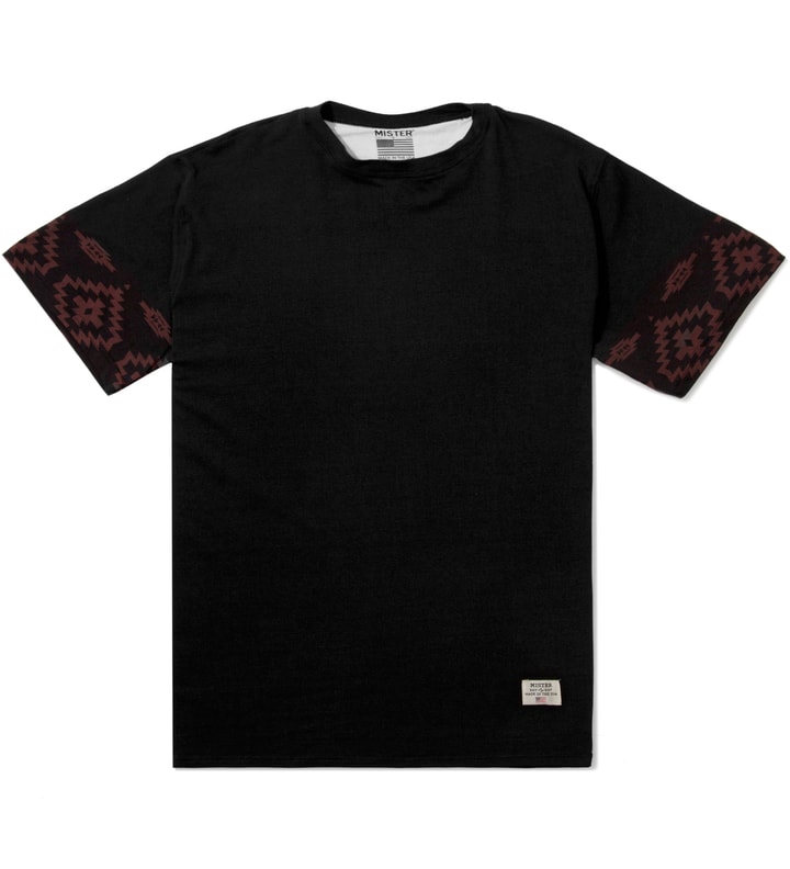 Black/Maroon Print Mr. Native Immediate T-Shirt  Placeholder Image