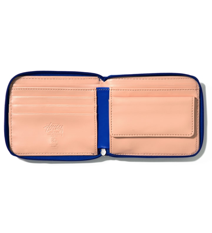 Blue Super Solid Zip Wallet Placeholder Image