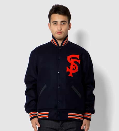 Ebbets Field Flannels Navy San Francisco Seals 1940 Jacket HBX