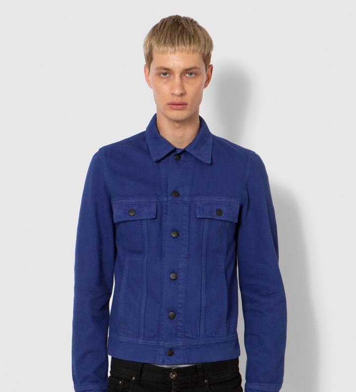 Lee® KRISVANASSCHE Blue Denim Inspired Blouson Jacket Placeholder Image
