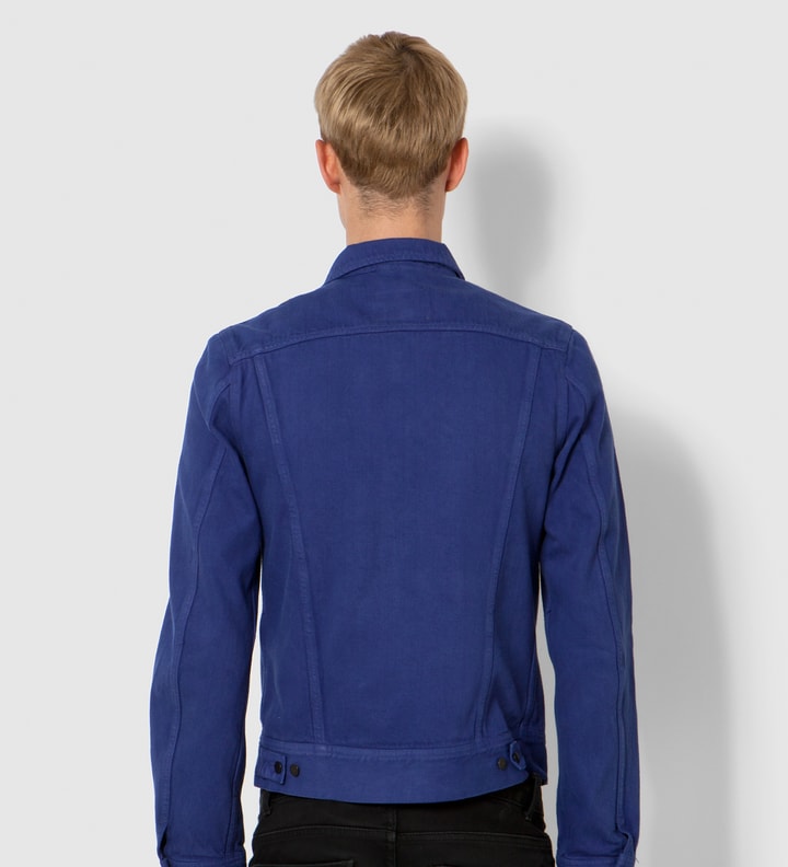 Lee® KRISVANASSCHE Blue Denim Inspired Blouson Jacket Placeholder Image