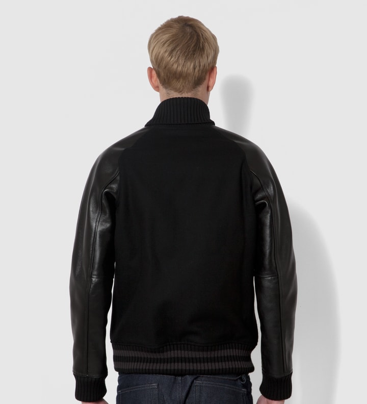 Stussy x The Heartbreaker Black and Black "Rubin" Varsity Jacket Placeholder Image
