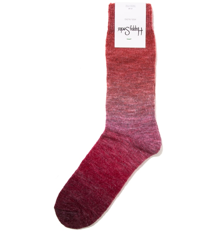 Red Shaded Wool Blend Sock Placeholder Image