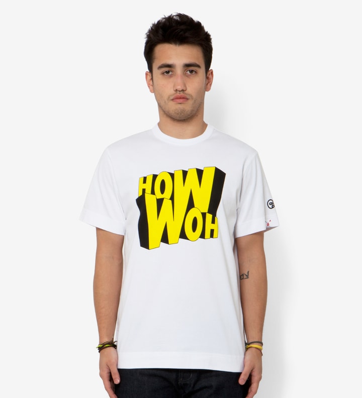 White How Woh Print T-Shirt Placeholder Image