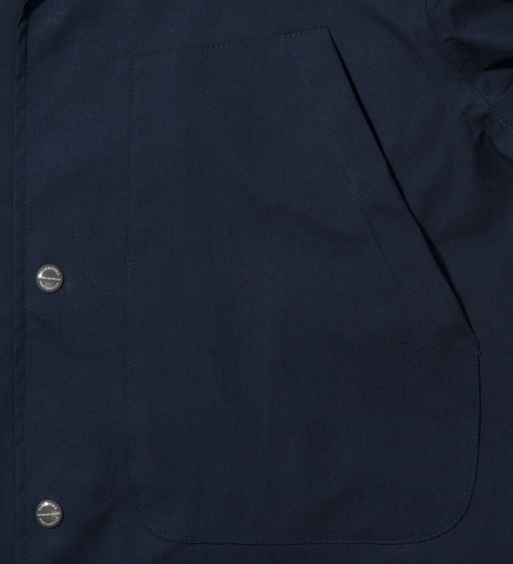 GARBSTORE Navy Laser Cut Seam Welded Fell Jacket