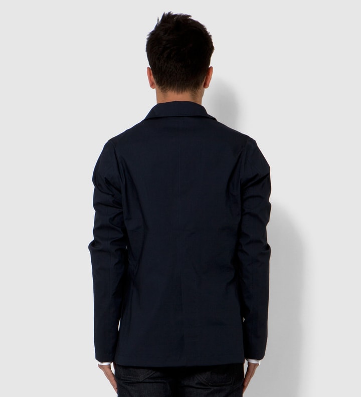 GARBSTORE Navy Laser Cut Seam Welded Fell Jacket