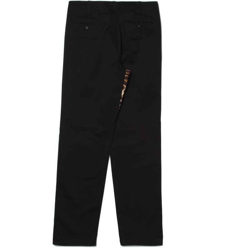 Black Chino Leopard Pants  Placeholder Image