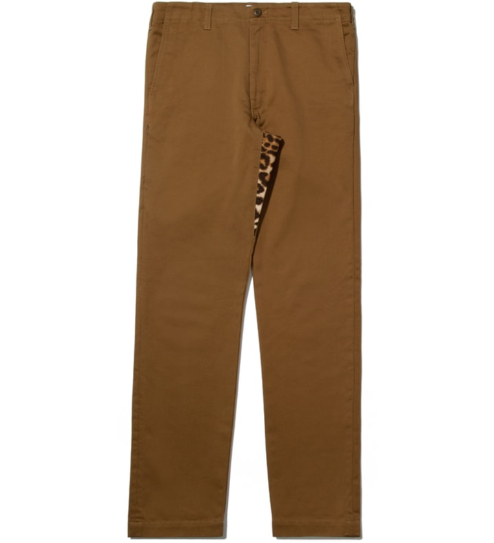 Ocher Chino Leopard Pants  Placeholder Image