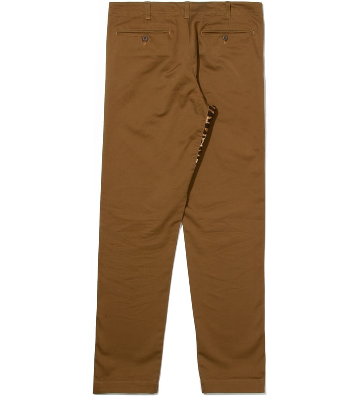 Ocher Chino Leopard Pants  Placeholder Image