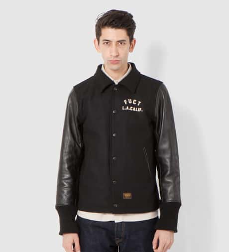 FUCT SSDD - Black FUCT Dealers MC Jacket | HBX - Globally Curated 