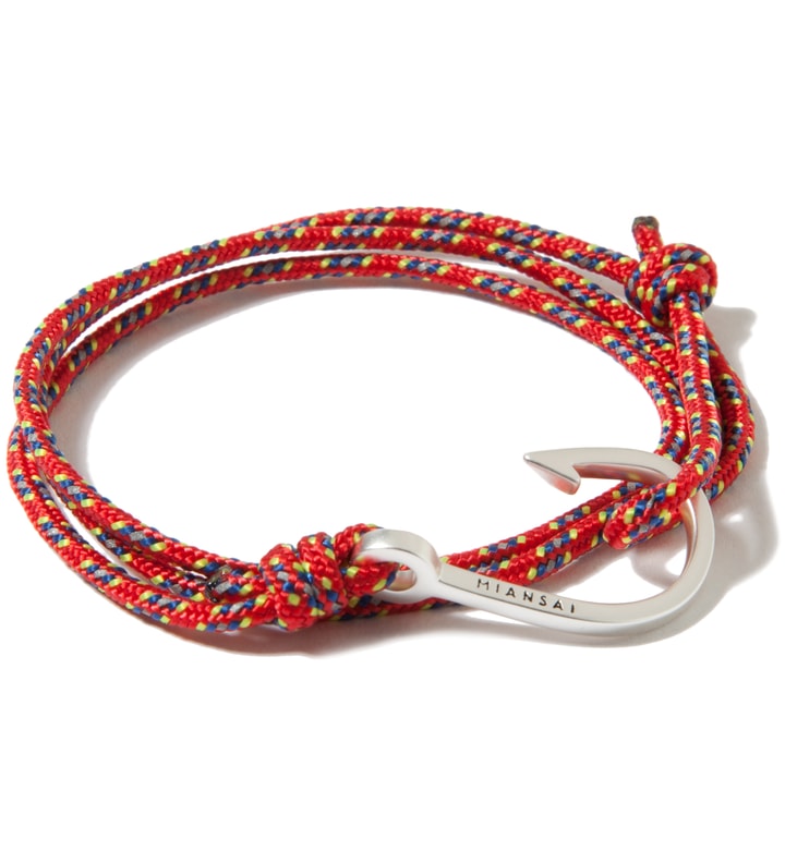 Silver Hook on Red Rope Bracelet  Placeholder Image