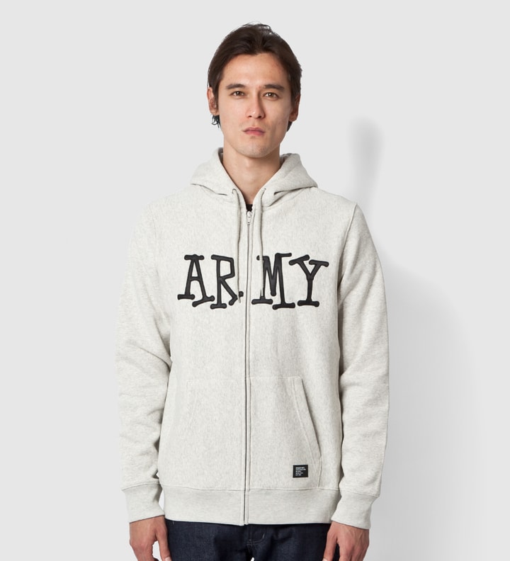 Heather Grey Army Zip Up Hoodie Placeholder Image