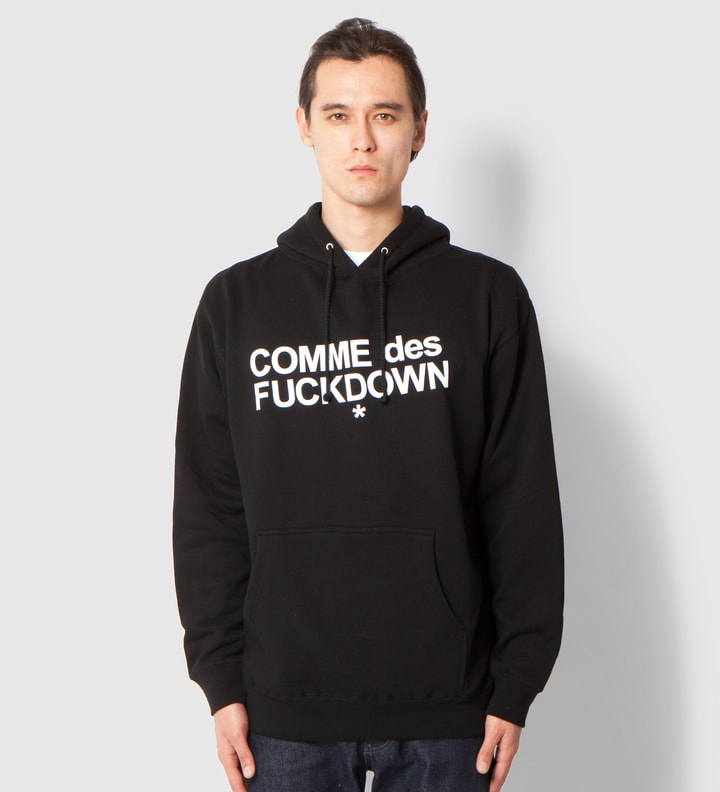 Black Comme Des Fuckdown Hoodie Placeholder Image