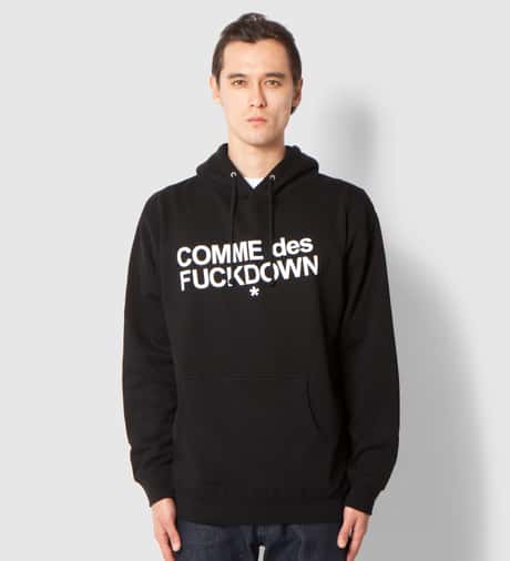 SSUR - Black Comme Des Fuckdown Hoodie | HBX