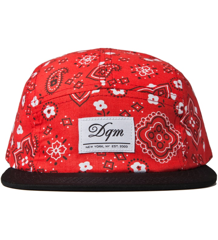 Red Bayou Bandana Print 5-Panel Camp Cap Placeholder Image