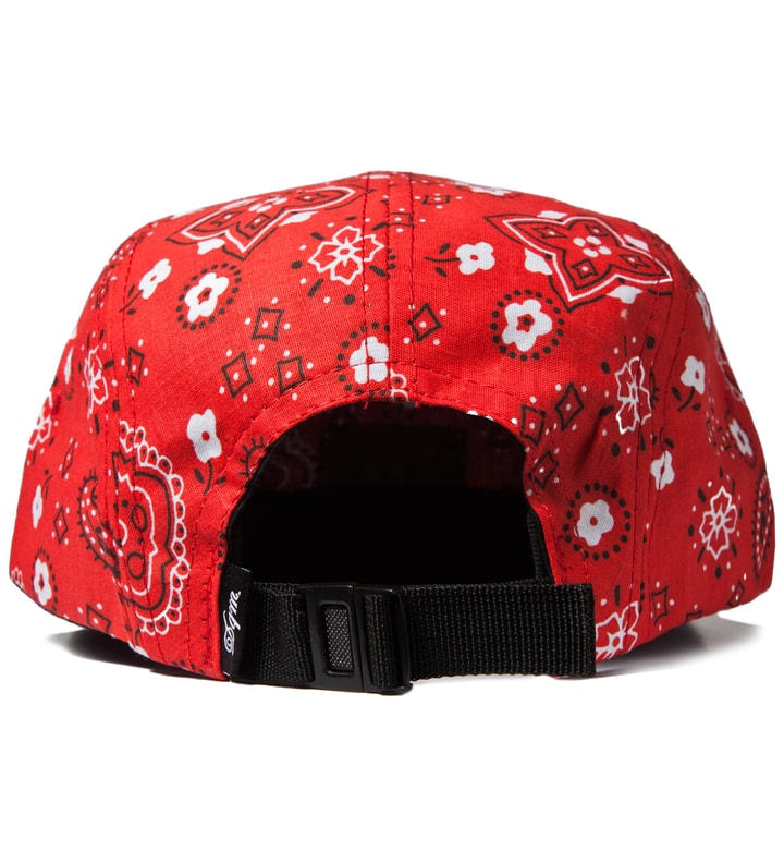 Red Bayou Bandana Print 5-Panel Camp Cap Placeholder Image