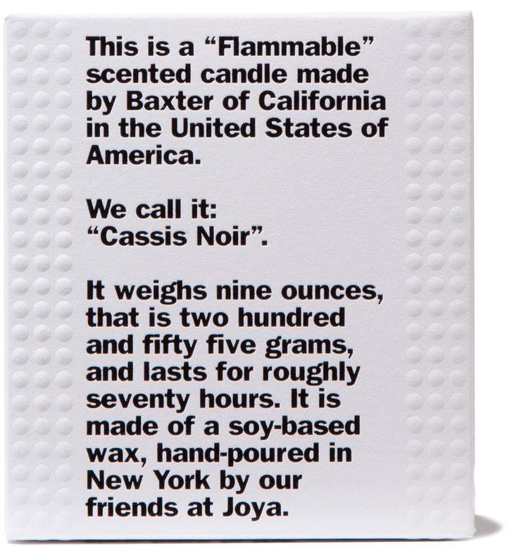 "FLAMMABLE" Cassis Noir Candle Placeholder Image