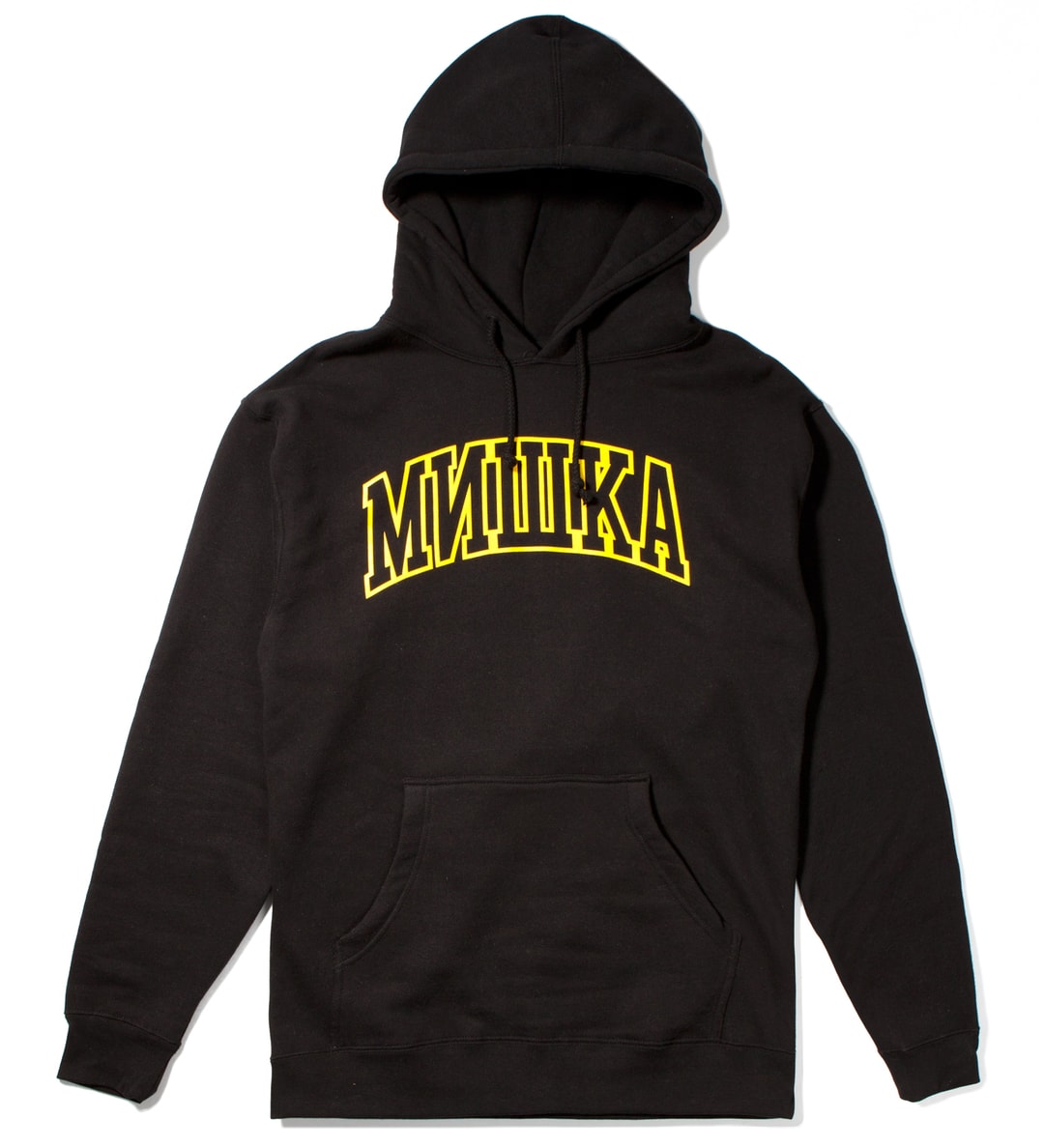 Mishka Black Cyrillic Varsity Pullover Hoodie HBX Globally