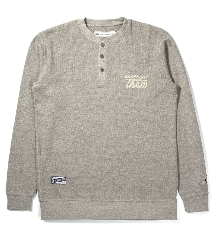 Heather Grey Julian Thermal Henley  Placeholder Image