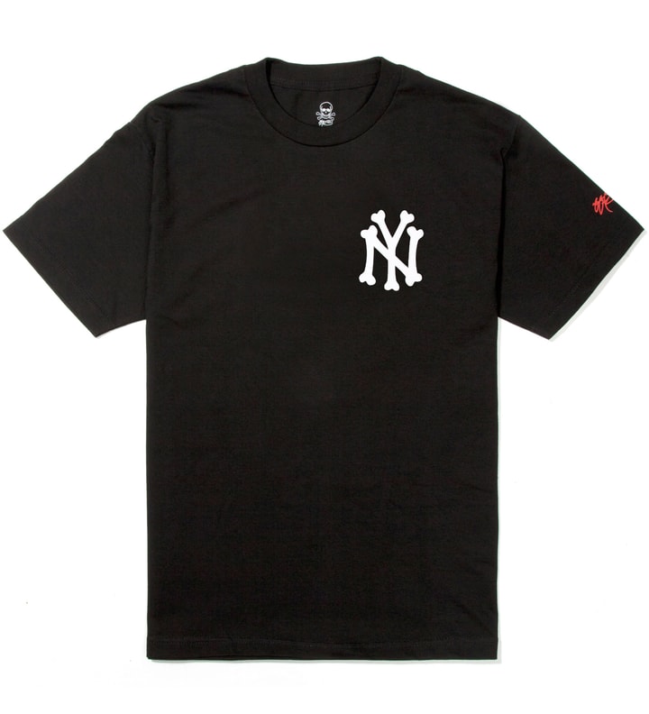 Black NY Bones T-Shirt   Placeholder Image