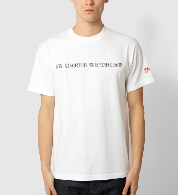 White Greed T-Shirt  Placeholder Image