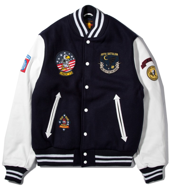 Navy UNDFTD Strike Team Varsity Jacket  Placeholder Image
