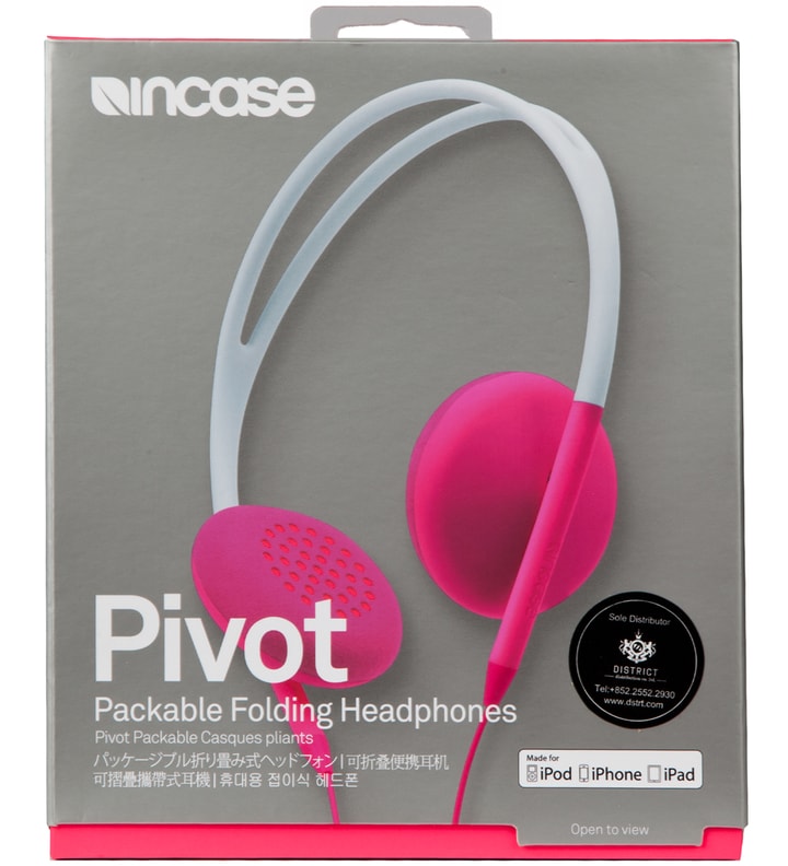 Flint Stone/Pop Pink Pivot Packable Folding Headphones   Placeholder Image