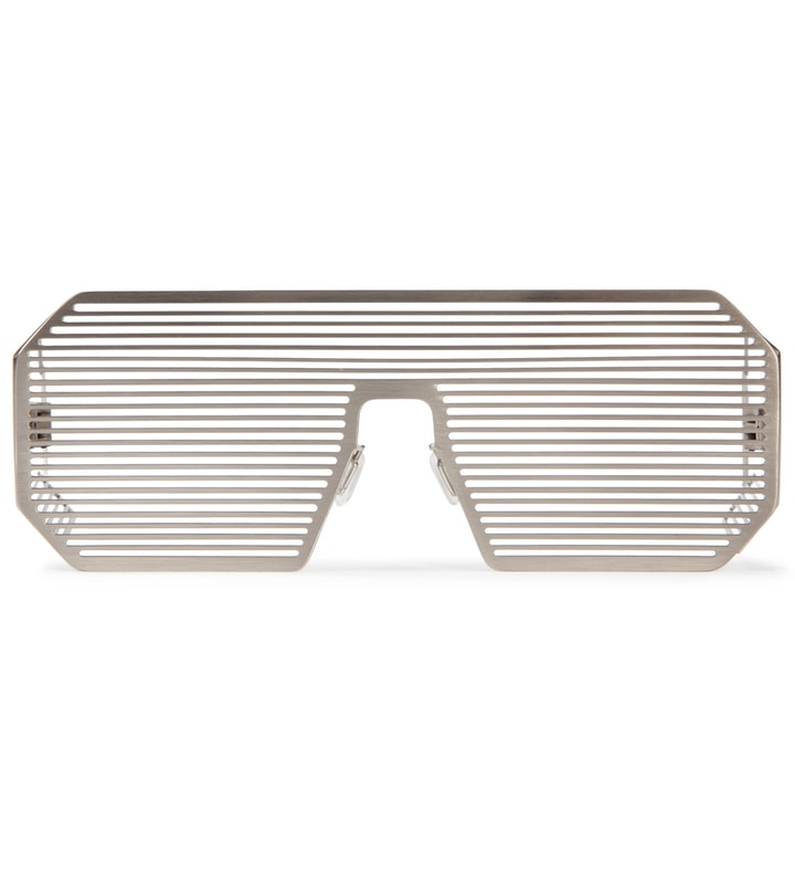 Boris Bidjan Saberi x Linda Farrow Oxidised Matt Silver and Stainless Steel Sunglass Placeholder Image