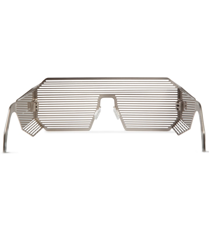 Boris Bidjan Saberi x Linda Farrow Oxidised Matt Silver and Stainless Steel Sunglass Placeholder Image