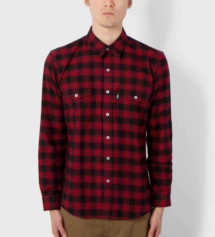 Black/Red Kodiak Cotton Flannel Shirt Placeholder Image