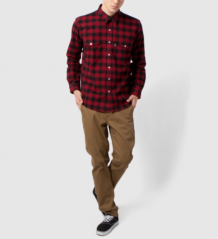 Black/Red Kodiak Cotton Flannel Shirt Placeholder Image