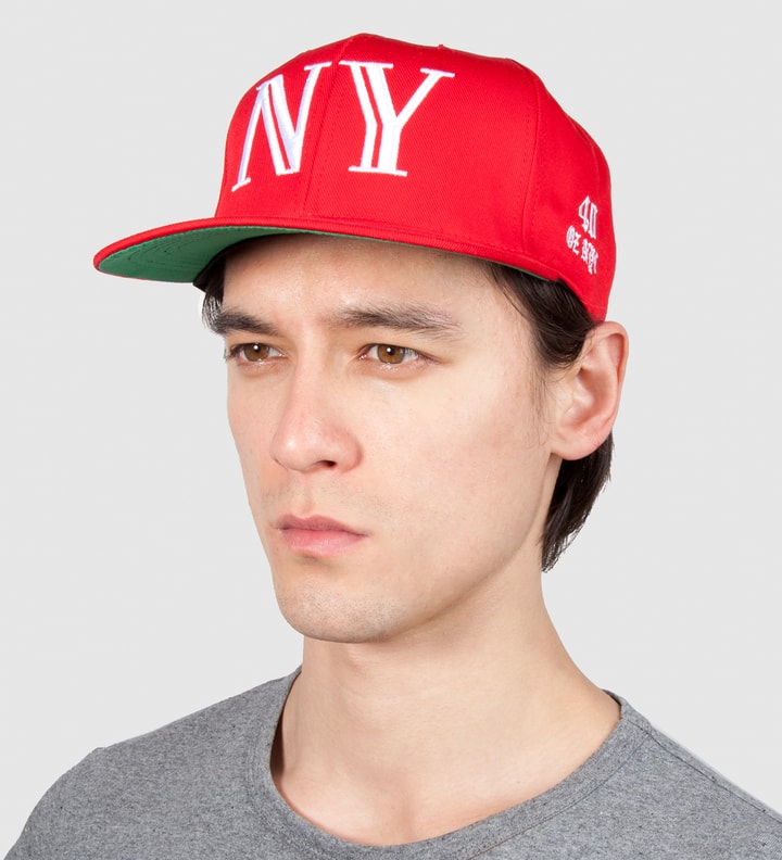 Red 9/11 Balmain NY Snapback Cap  Placeholder Image