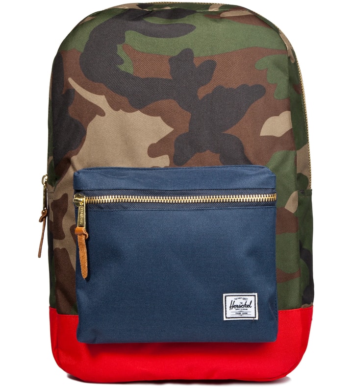 Woodland Camo/Navy/Red Settlement Backpack Placeholder Image