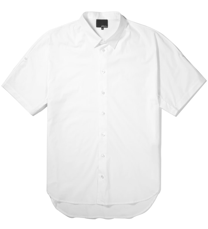 Antique White S/S Dolman Button Up with Fisherman Sleeves  Placeholder Image
