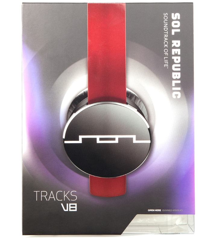 Red Tracks V8 Headphones Placeholder Image