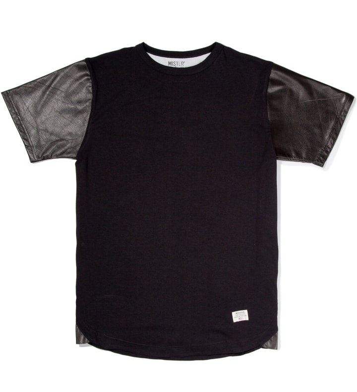 Black Mr. Hide Leather Sleeve T-Shirt Placeholder Image