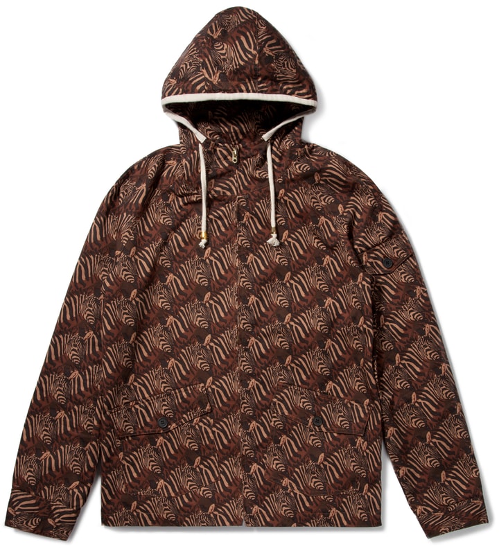 Zebra Heads Print Cropped Parka Placeholder Image