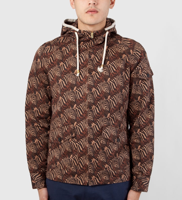 Zebra Heads Print Cropped Parka Placeholder Image