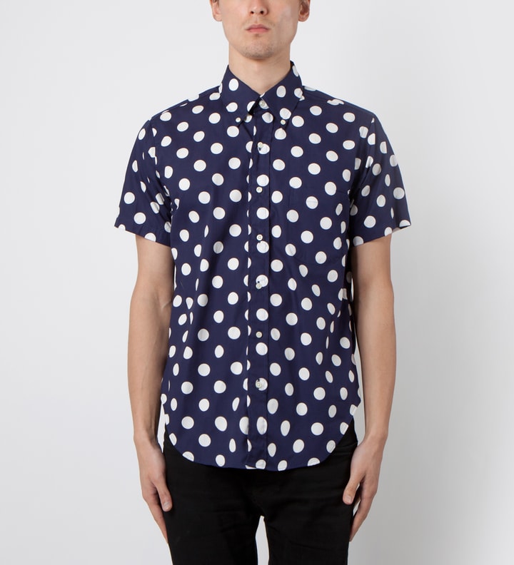Navy With White Dot SS Big Dot BD Shirt  Placeholder Image